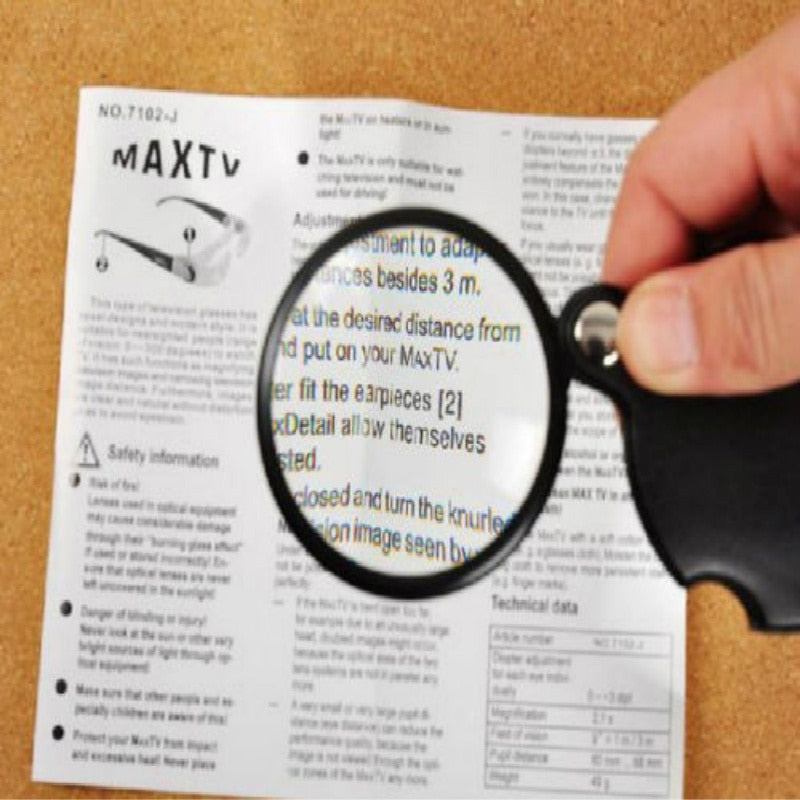 Pocket Magnifying Glass with Leather Pouch 8x by HitMyNeed