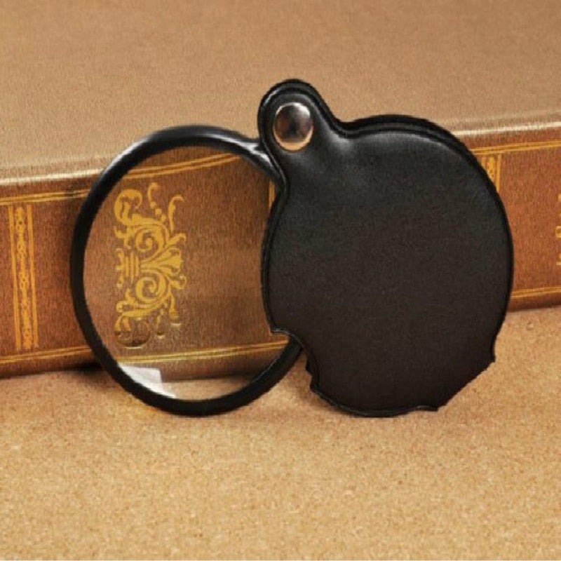Pocket Magnifying Glass with Leather Pouch 8x by HitMyNeed