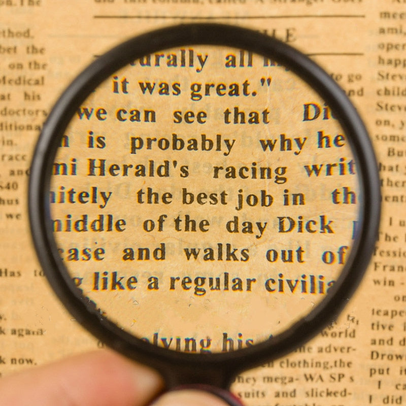 Pocket Magnifying Glass with Leather Pouch 8x by HitMyNeed