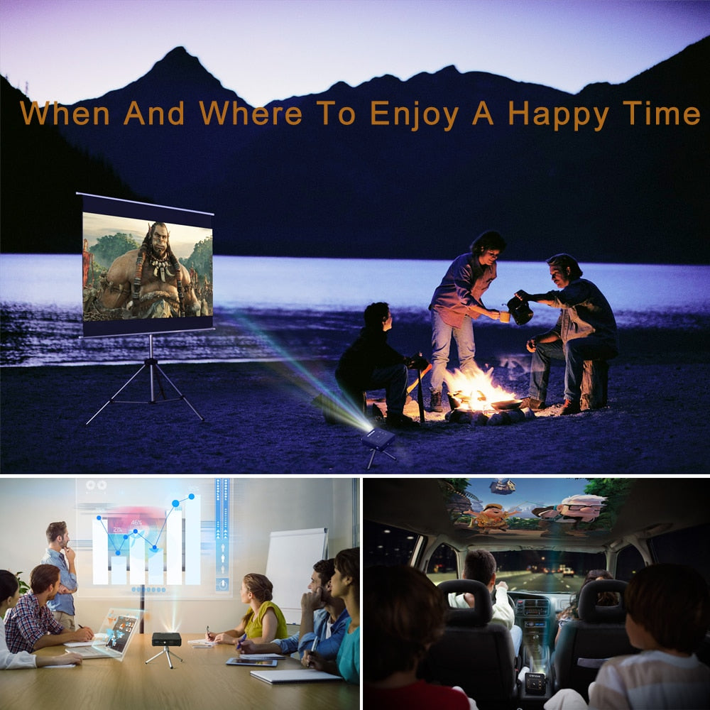 Pocket Portable Projector with WiFi & Power Bank by HitMyNeed