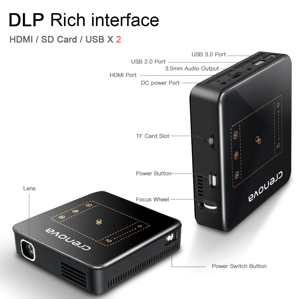 Pocket Portable Projector with WiFi & Power Bank by HitMyNeed