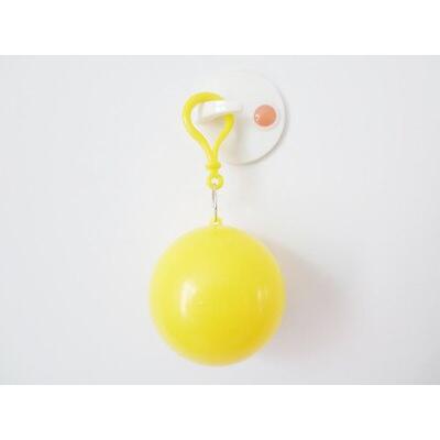 Pocket Raincoat with Ball Keychain Container yellow by HitMyNeed