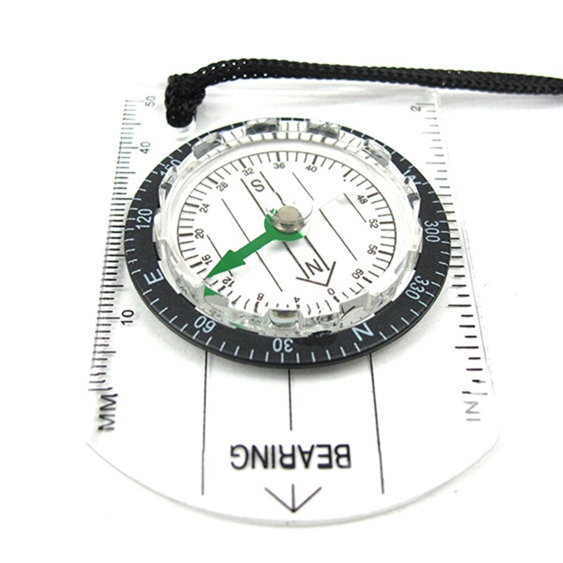Pocket Sized Transparent Backpacking Compass by HitMyNeed