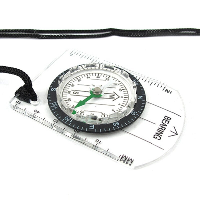 Pocket Sized Transparent Backpacking Compass by HitMyNeed