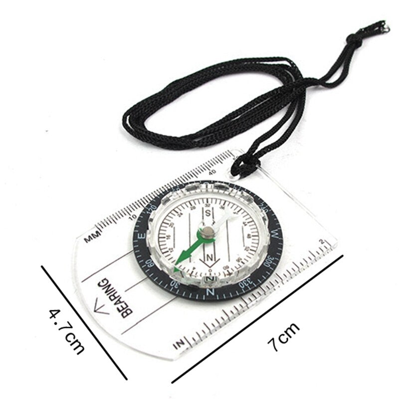 Pocket Sized Transparent Backpacking Compass by HitMyNeed