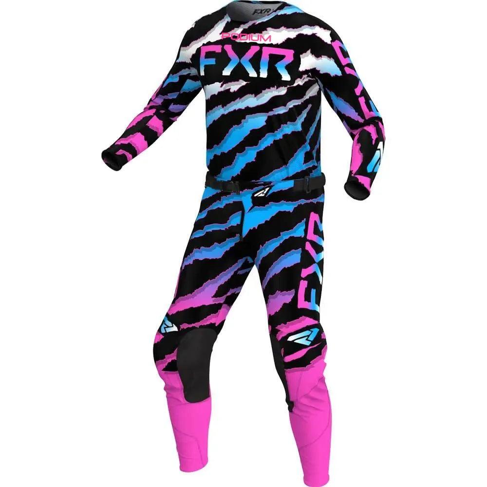 Podium FXR MX Gear Set Motocross Jersey & Pant Kit purple l-34 by HitMyNeed