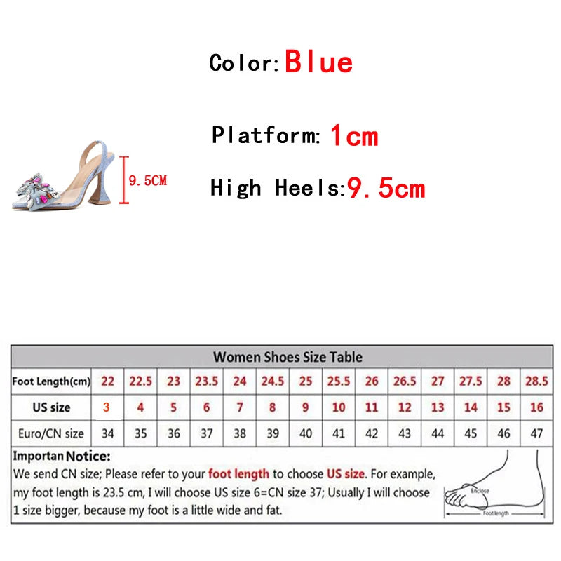 Pointed Toe Denim Bowknot Heels for Women by HitMyNeed