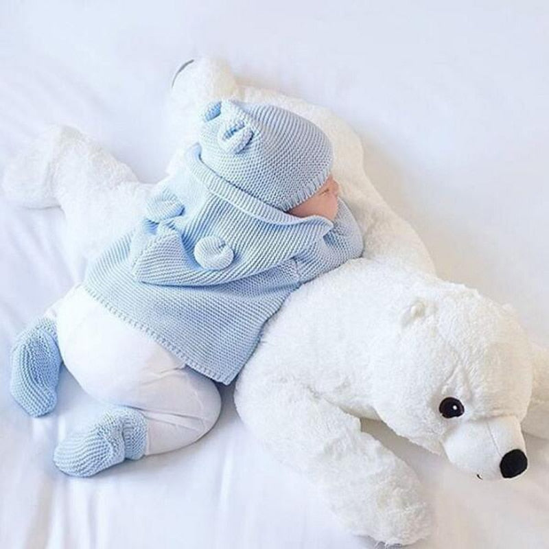 Polar Bear Plush Stuffed Toy Pillow 73cm by HitMyNeed