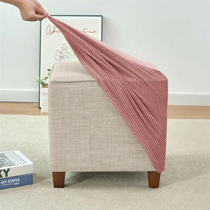 Polar Fleece Stretch Square Stool Cover by HitMyNeed