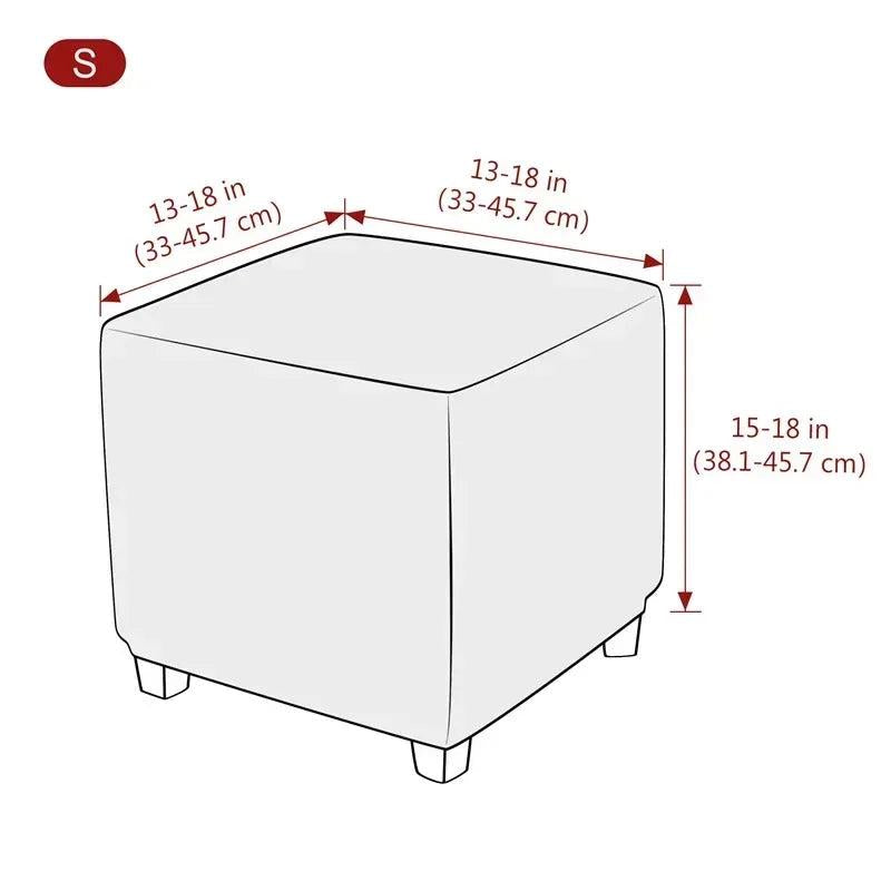 Polar Fleece Stretch Square Stool Cover by HitMyNeed