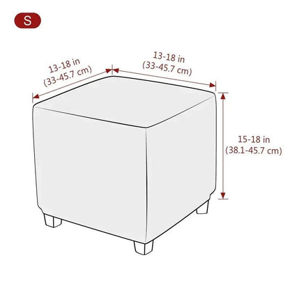 Polar Fleece Stretch Square Stool Cover by HitMyNeed