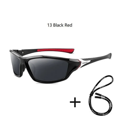 Polarized UV400 Fishing & Driving Sunglasses 13-black-red by HitMyNeed