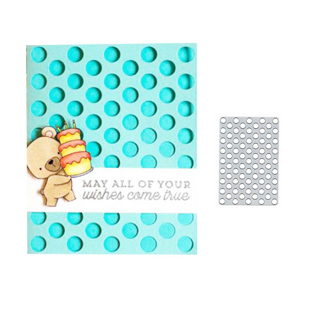 Polka Dot Scrapbooking Stencil, 14.2 x 9.5 cm by HitMyNeed