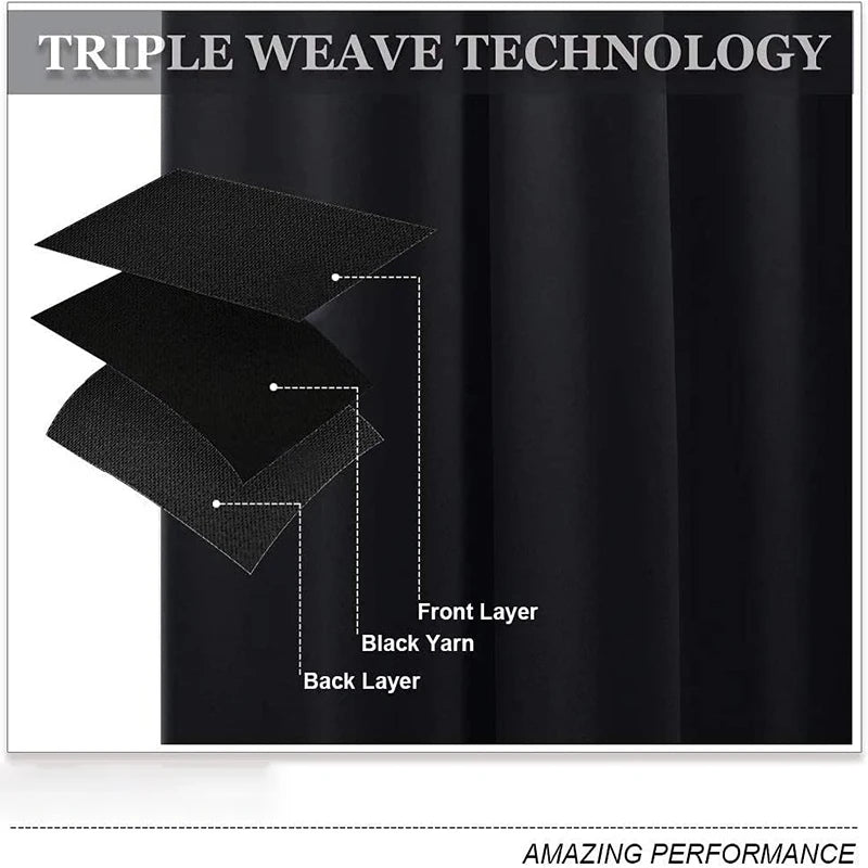 Polyester Blackout Curtain for Bedroom by HitMyNeed