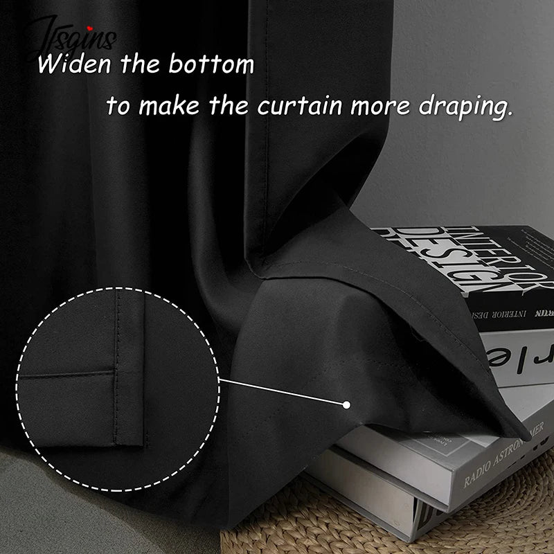 Polyester Blackout Curtain for Bedroom by HitMyNeed