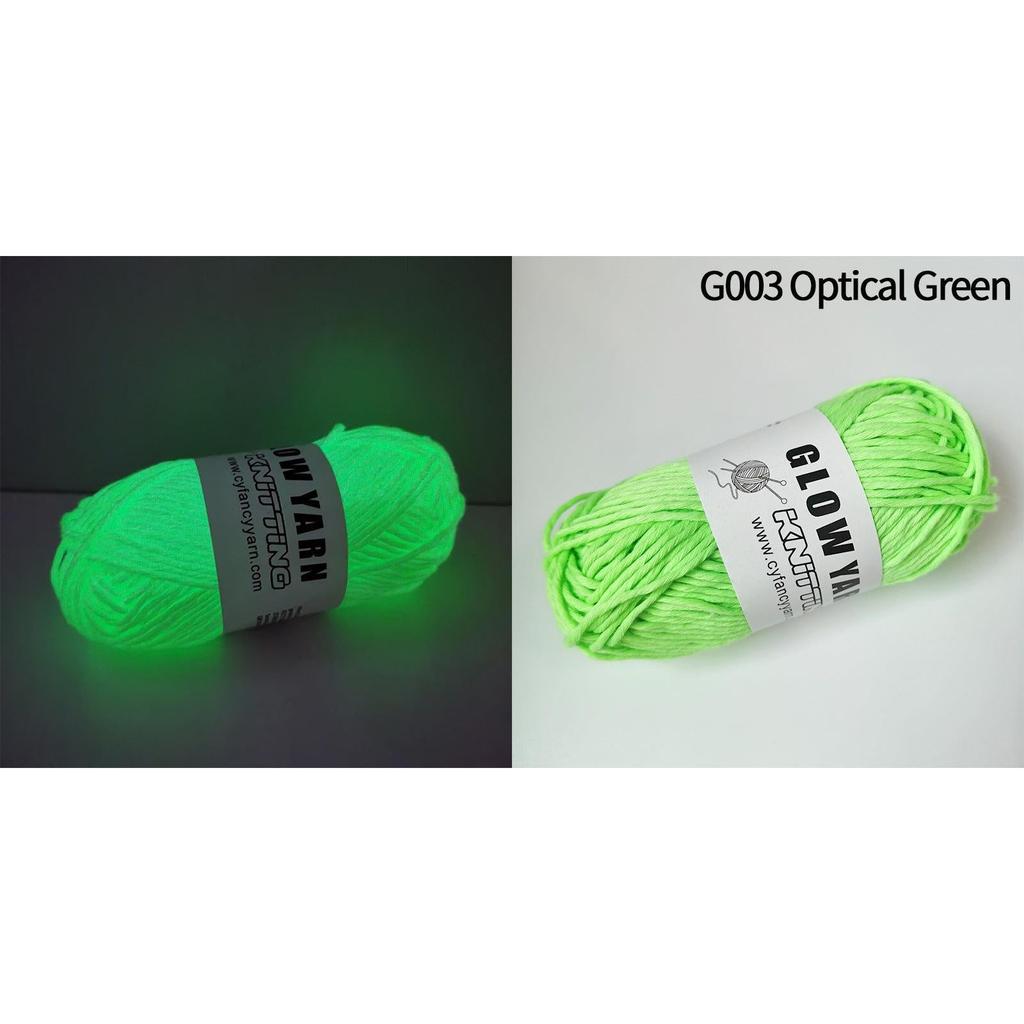 Polyester Glow in the Dark Knitting Yarn 50g 1pc-03 by HitMyNeed