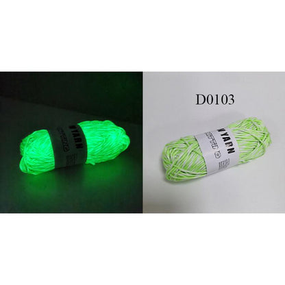 Polyester Glow in the Dark Knitting Yarn 50g 1pc-d0103 by HitMyNeed