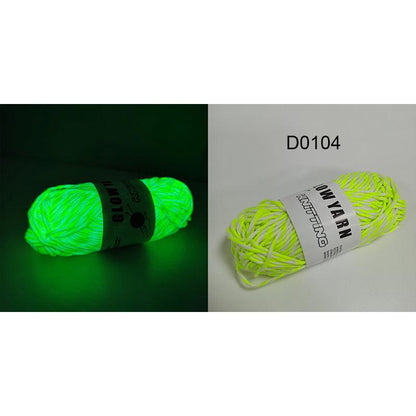 Polyester Glow in the Dark Knitting Yarn 50g 1pc-d0104 by HitMyNeed