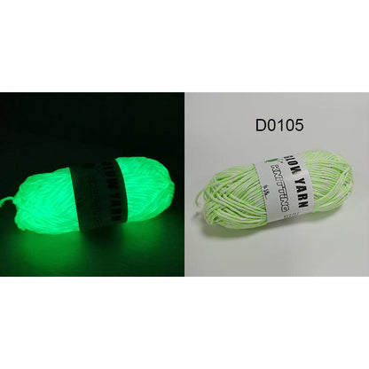 Polyester Glow in the Dark Knitting Yarn 50g 1pc-d0105 by HitMyNeed