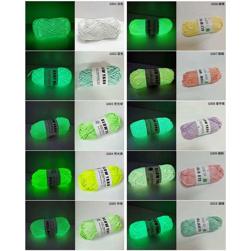 Polyester Glow in the Dark Knitting Yarn 50g by HitMyNeed