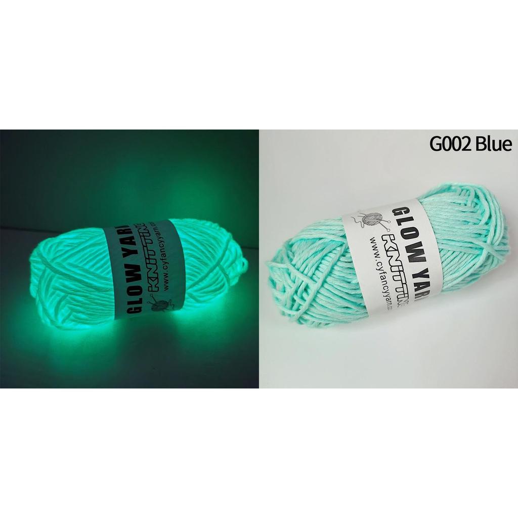 Polyester Glow in the Dark Knitting Yarn 50g by HitMyNeed