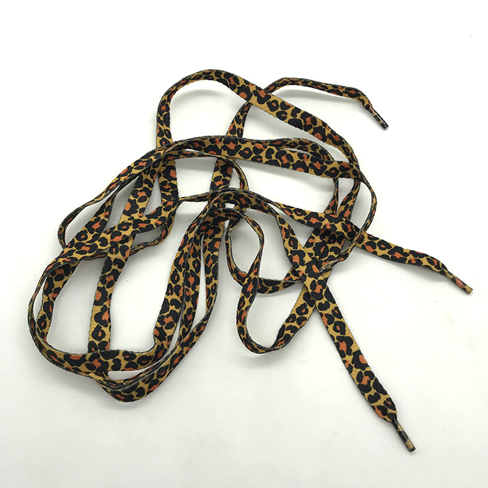 Polyester Leopard Print Shoe Laces (120 cm, 2 Pairs) by HitMyNeed