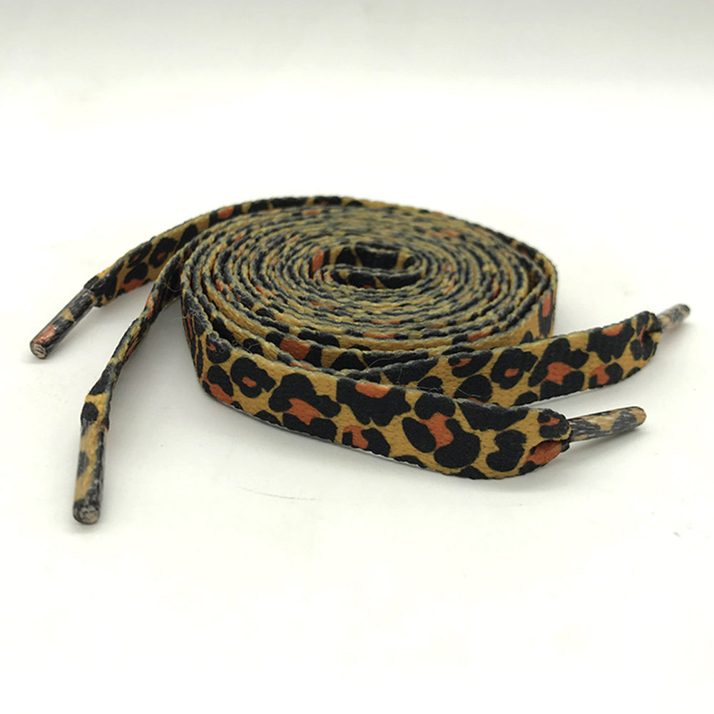 Polyester Leopard Print Shoe Laces (120 cm, 2 Pairs) by HitMyNeed