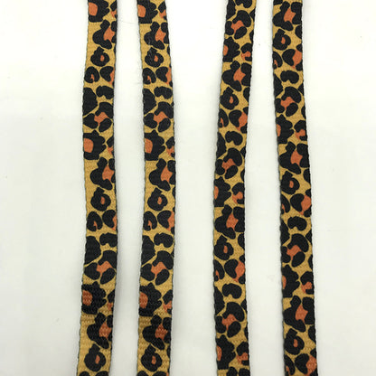 Polyester Leopard Print Shoe Laces (120 cm, 2 Pairs) by HitMyNeed