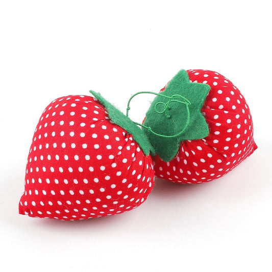 Polyester Strawberry Pin Cushion 6cm by HitMyNeed