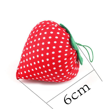 Polyester Strawberry Pin Cushion 6cm by HitMyNeed