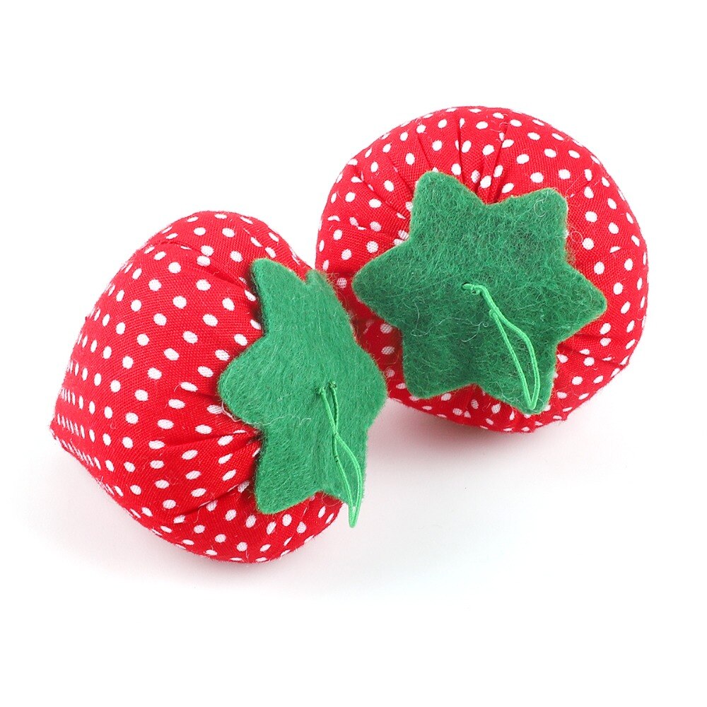 Polyester Strawberry Pin Cushion 6cm by HitMyNeed