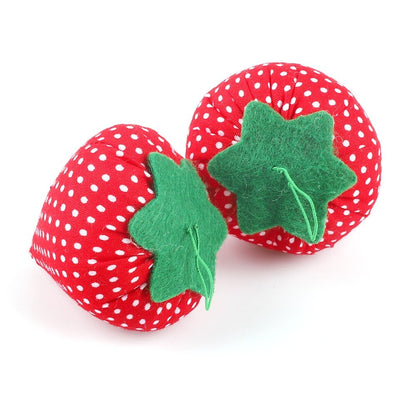 Polyester Strawberry Pin Cushion 6cm by HitMyNeed