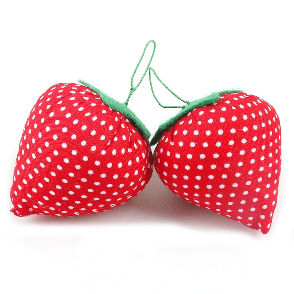 Polyester Strawberry Pin Cushion 6cm by HitMyNeed