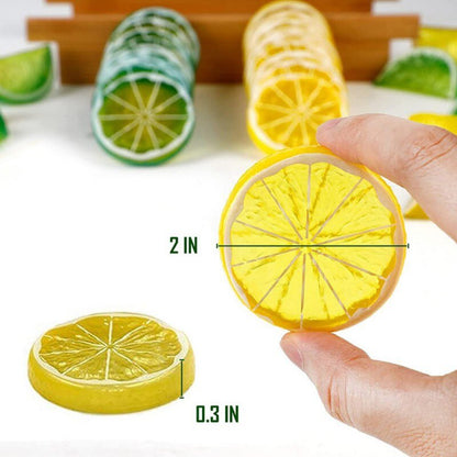 Polyfoam Fake Lemon Slices Set of 12 by HitMyNeed