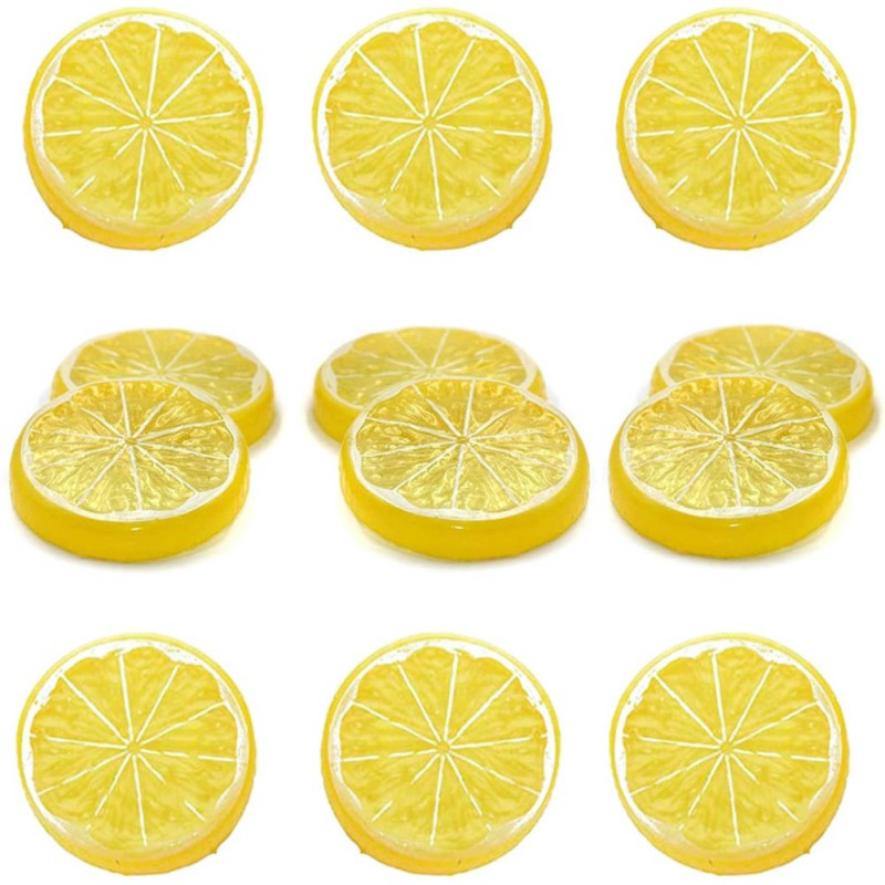 Polyfoam Fake Lemon Slices Set of 12 by HitMyNeed