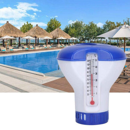 Pool Chlorine Floater with Adjustable Dispenser & Thermometer by HitMyNeed