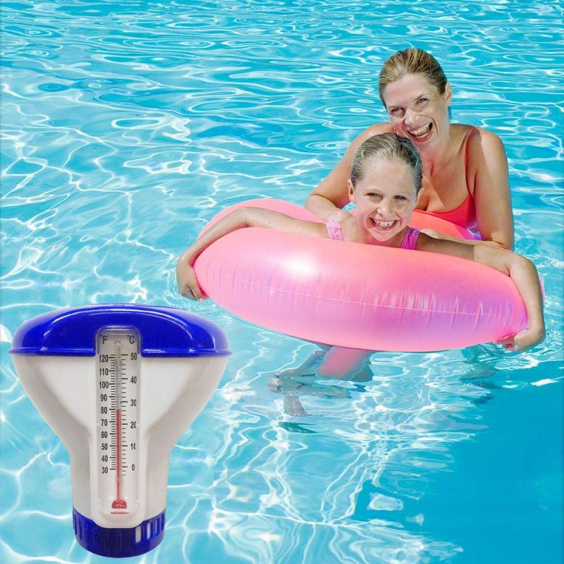 Pool Chlorine Floater with Adjustable Dispenser & Thermometer by HitMyNeed