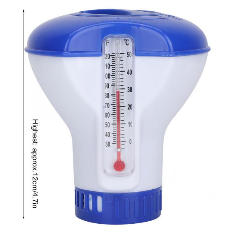 Pool Chlorine Floater with Adjustable Dispenser & Thermometer by HitMyNeed