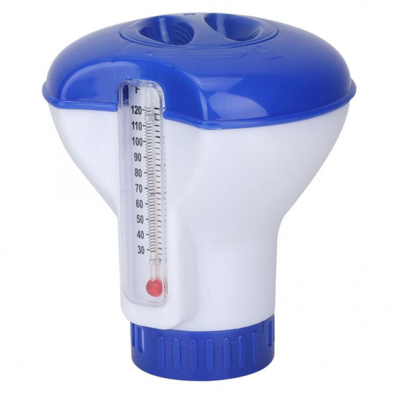 Pool Chlorine Floater with Adjustable Dispenser & Thermometer by HitMyNeed