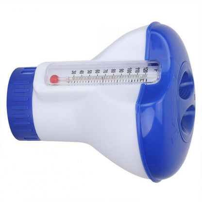 Pool Chlorine Floater with Adjustable Dispenser & Thermometer by HitMyNeed