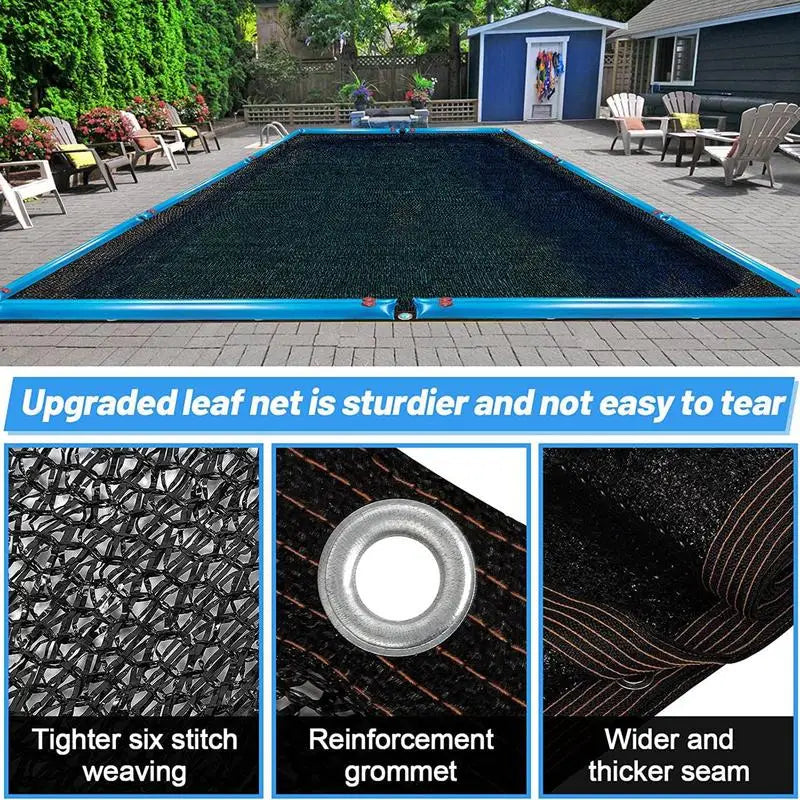 Pool Leaf Net Cover for Rectangular Inground & Above Ground Pools by HitMyNeed