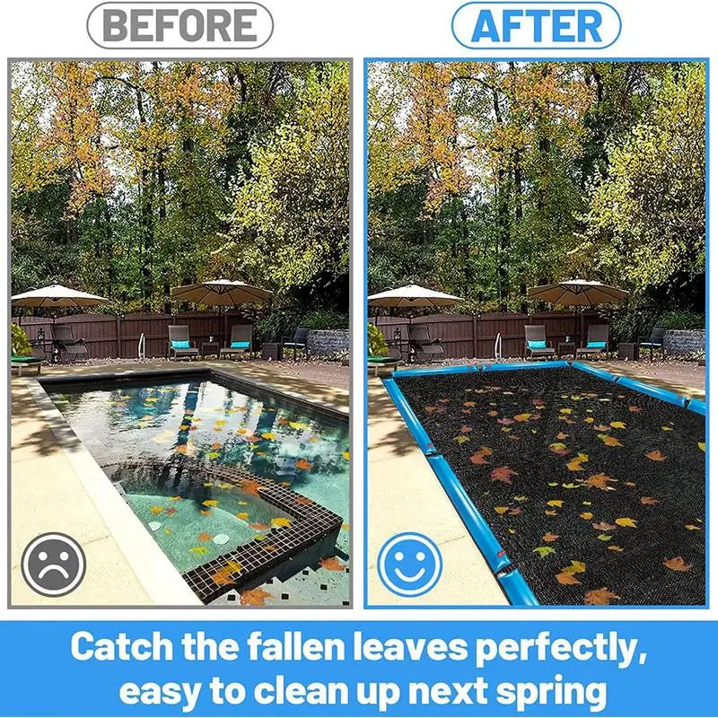 Pool Leaf Net Cover for Rectangular Inground & Above Ground Pools by HitMyNeed