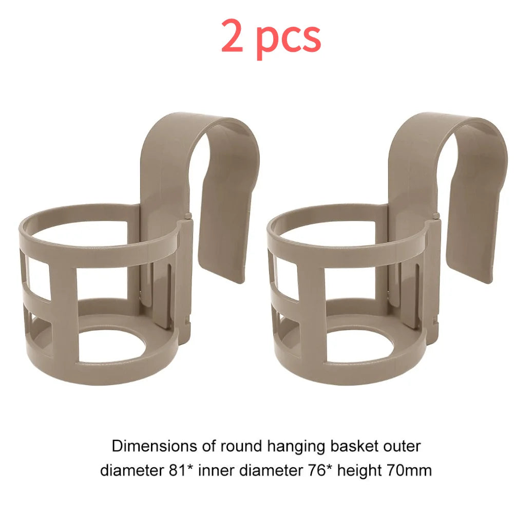 Poolside Storage Baskets with Cup Holders 2pcs-grey by HitMyNeed