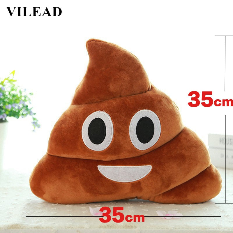 Poop Emoji Pillow Soft Cushion 28cm by HitMyNeed