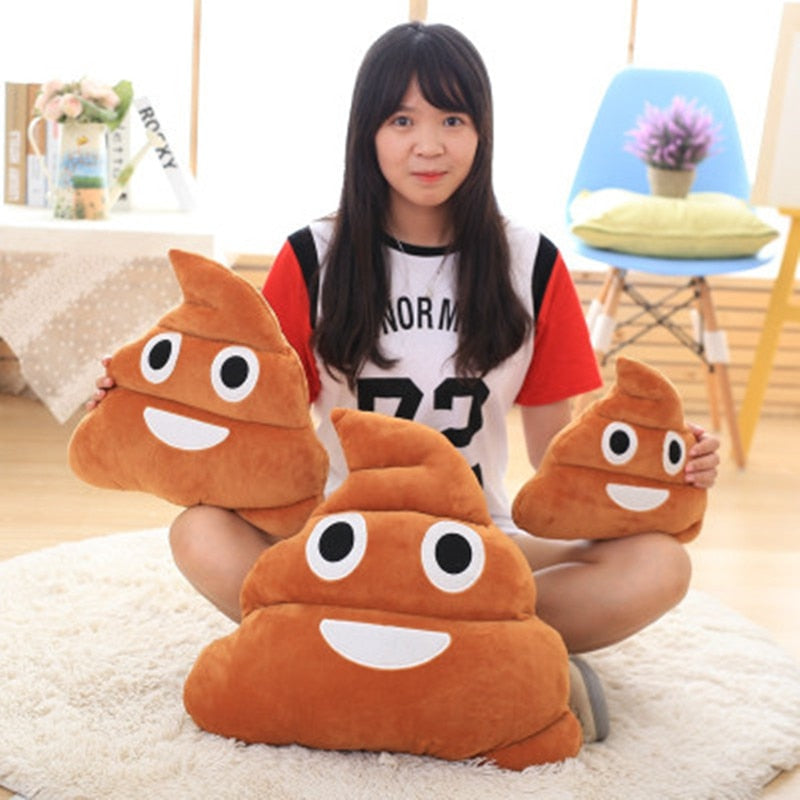 Poop Emoji Pillow Soft Cushion 28cm by HitMyNeed