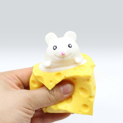 Pop-Up Mouse and Cheese Stress Relief Fidget Toy white by HitMyNeed
