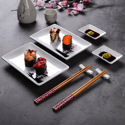 Porcelain Sushi Dish Set for Two (8-Piece) by HitMyNeed