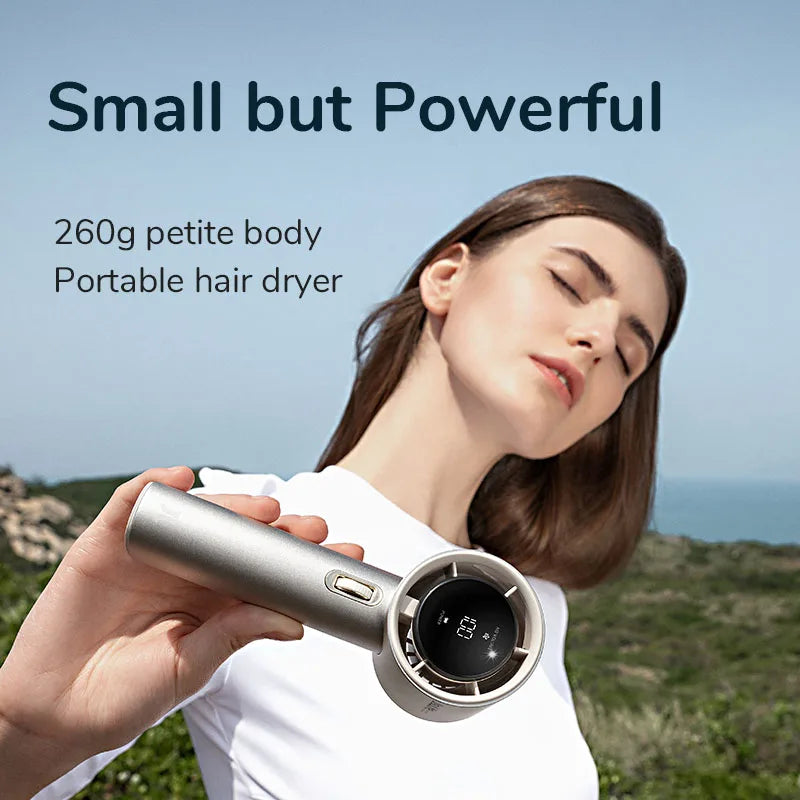 Portable 100-Speed Bladeless Handheld Fan USB Rechargeable by HitMyNeed