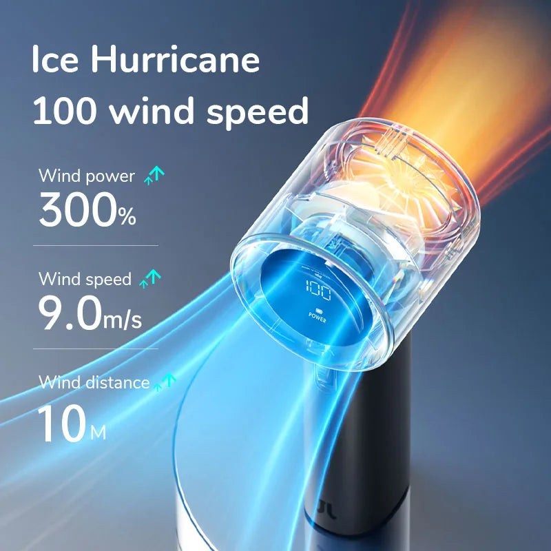 Portable 100-Speed Bladeless Handheld Fan USB Rechargeable by HitMyNeed