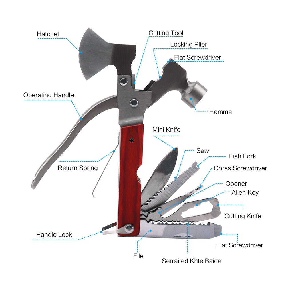 Portable 12-in-1 Stainless Steel Pocket Multi-Tool by HitMyNeed